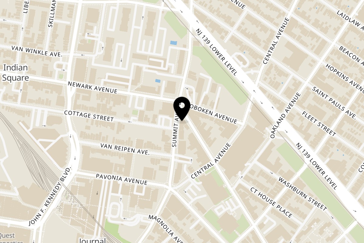 Map showing the location of Banana King Jersey City on 665 Newark Ave in Jersey City